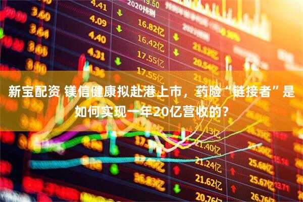 新宝配资 镁信健康拟赴港上市，药险“链接者”是如何实现一年20亿营收的？
